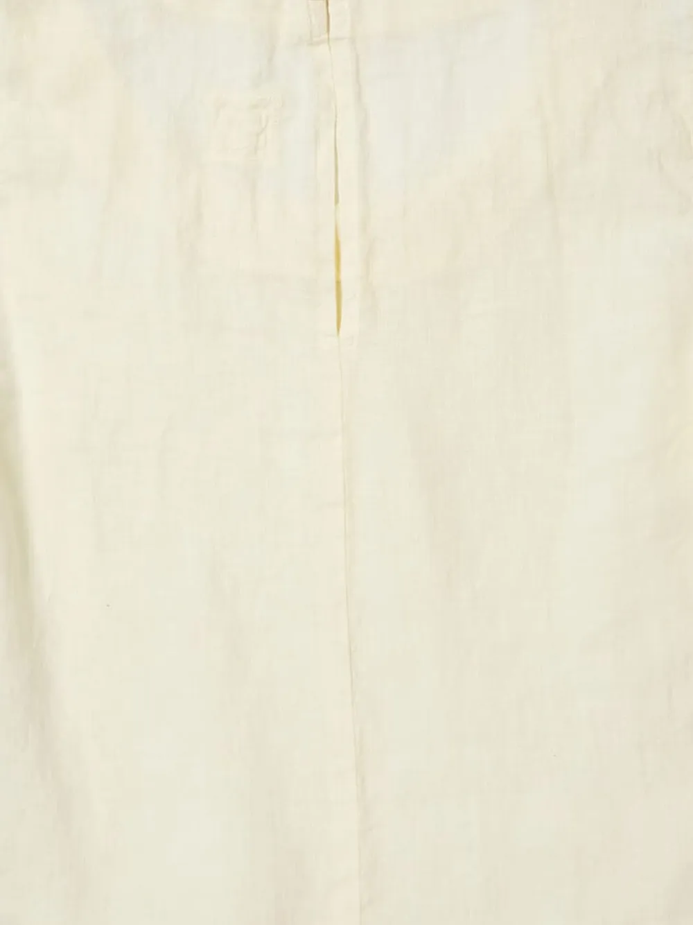 120% Lino Linen Keyhole Cut-out Top In Neutral