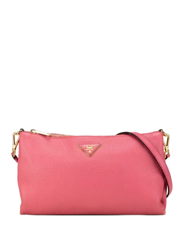 Prada Pre-Owned 2013-2024 Vitello Daino Crossbody Bag Pink