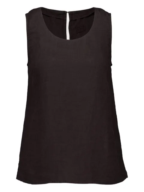 120% Lino keyhole cut-out sleeveless top