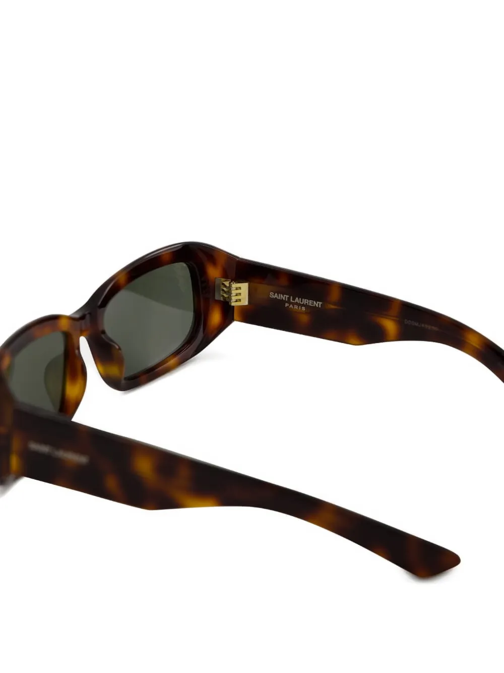 Saint Laurent Eyewear Zonnebril met rechthoekig montuur Bruin