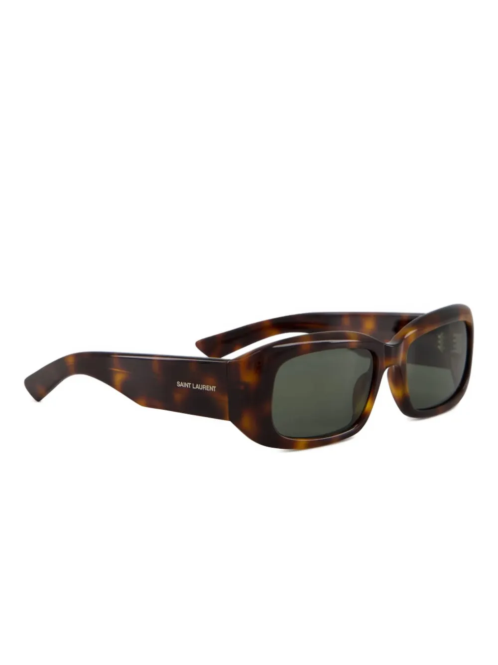 Saint Laurent Eyewear Zonnebril met rechthoekig montuur Bruin