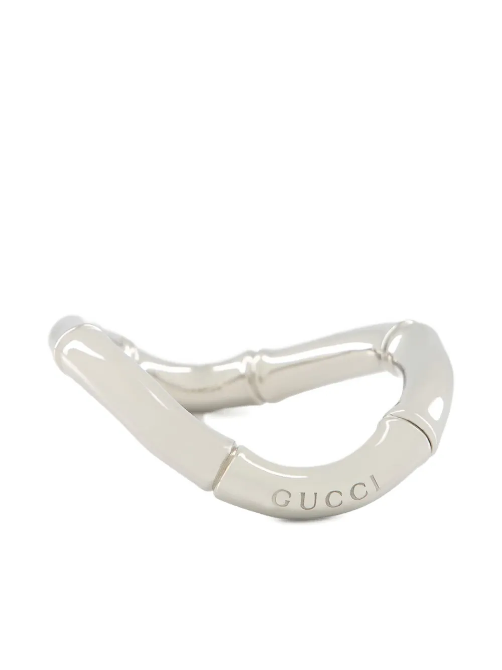 Gucci bamboo-shaped cuff bracelet - Silver