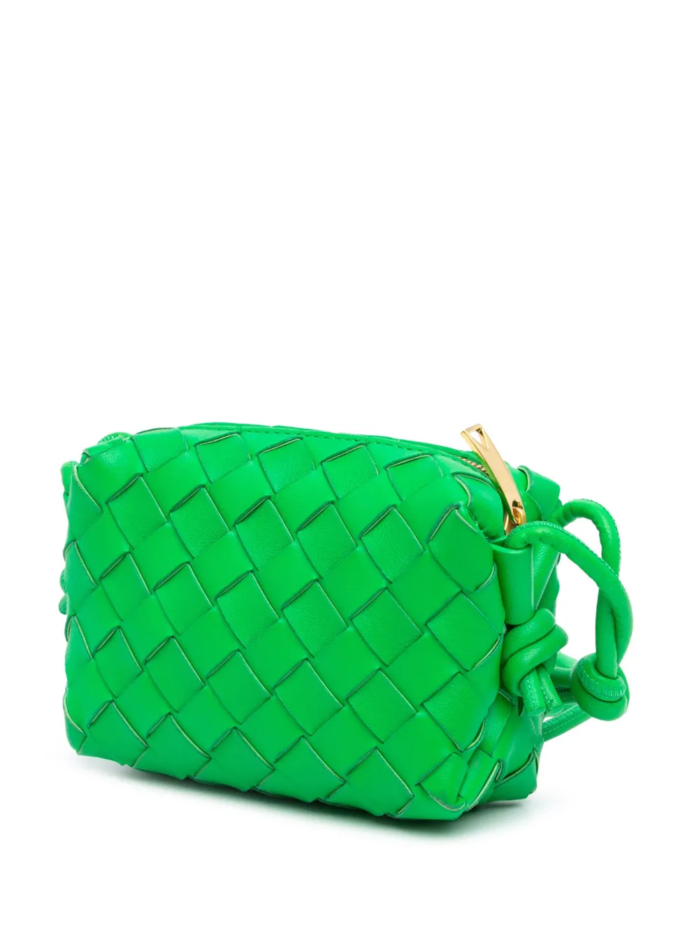 Bottega Veneta Pre-Owned 2012-2024 Candy Intrecciato Loop Camera Bag lamsleren crossbodytas - Groen