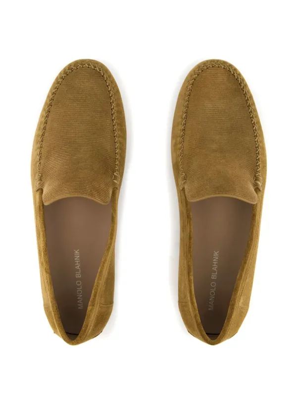 Manolo Blahnik Alder Roberi スエード ローファー | ブラウン 
