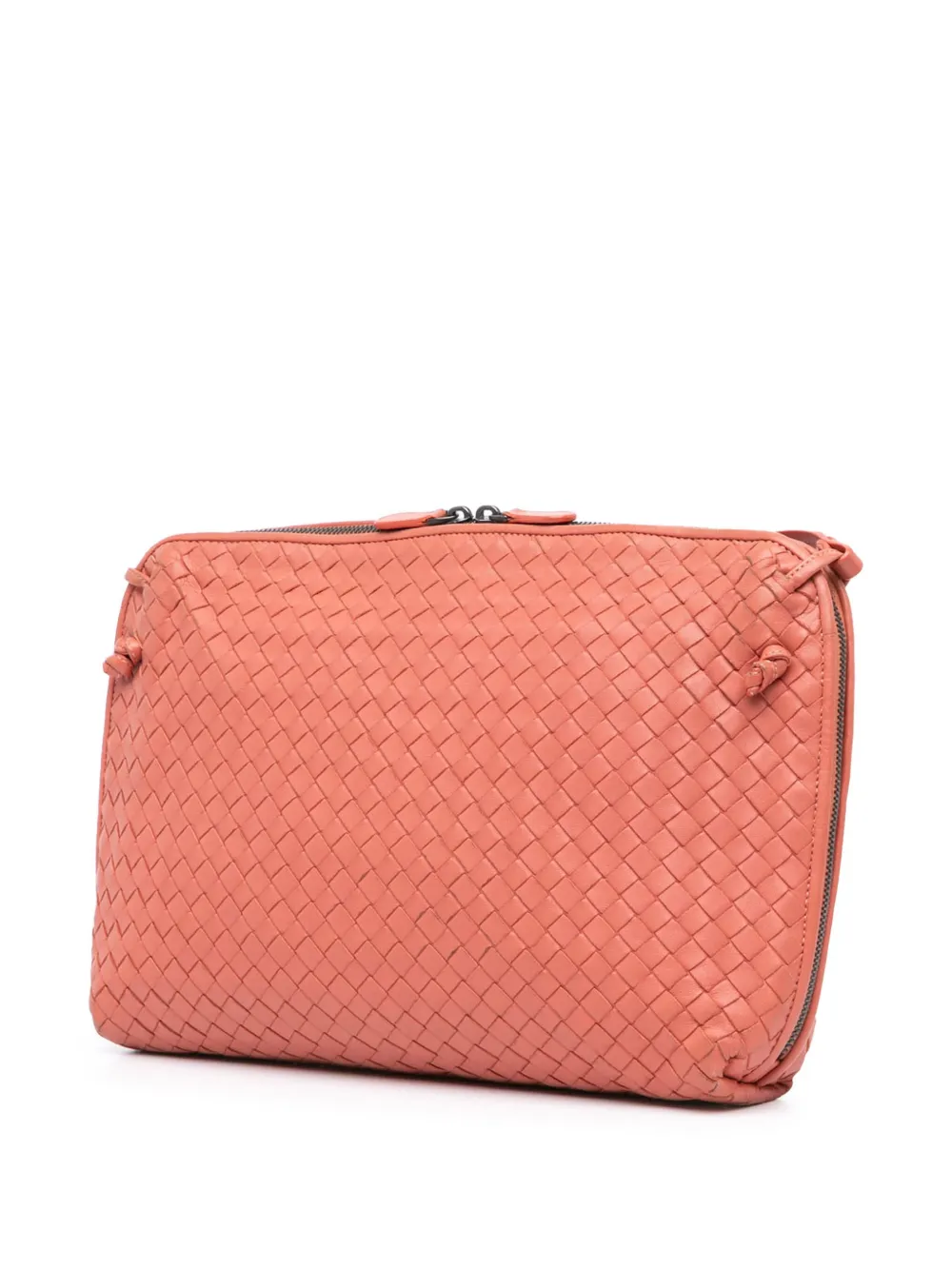 Bottega Veneta Pre-Owned 2012-2024 grote Nappa Intrecciato Nodini crossbodytas - Roze