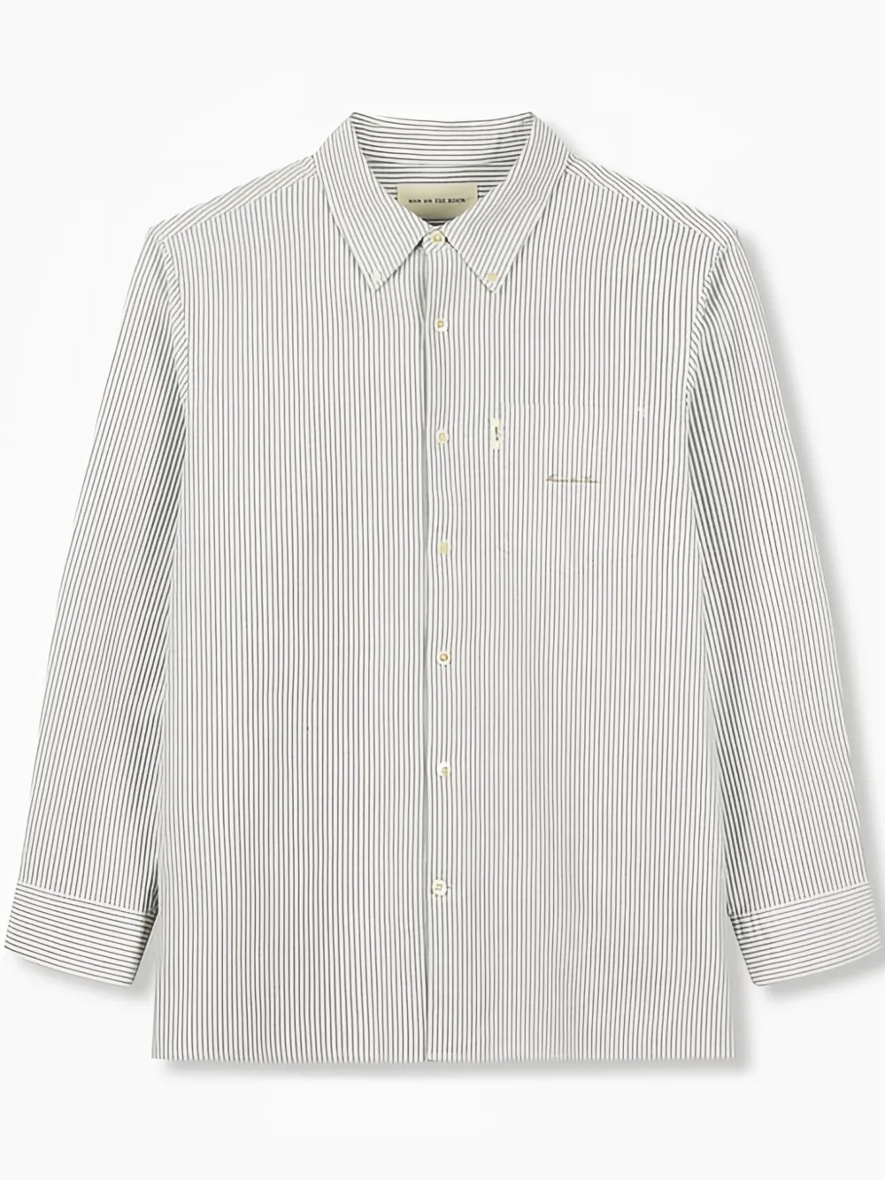 Man On The Boon. Striped Shirt In Green