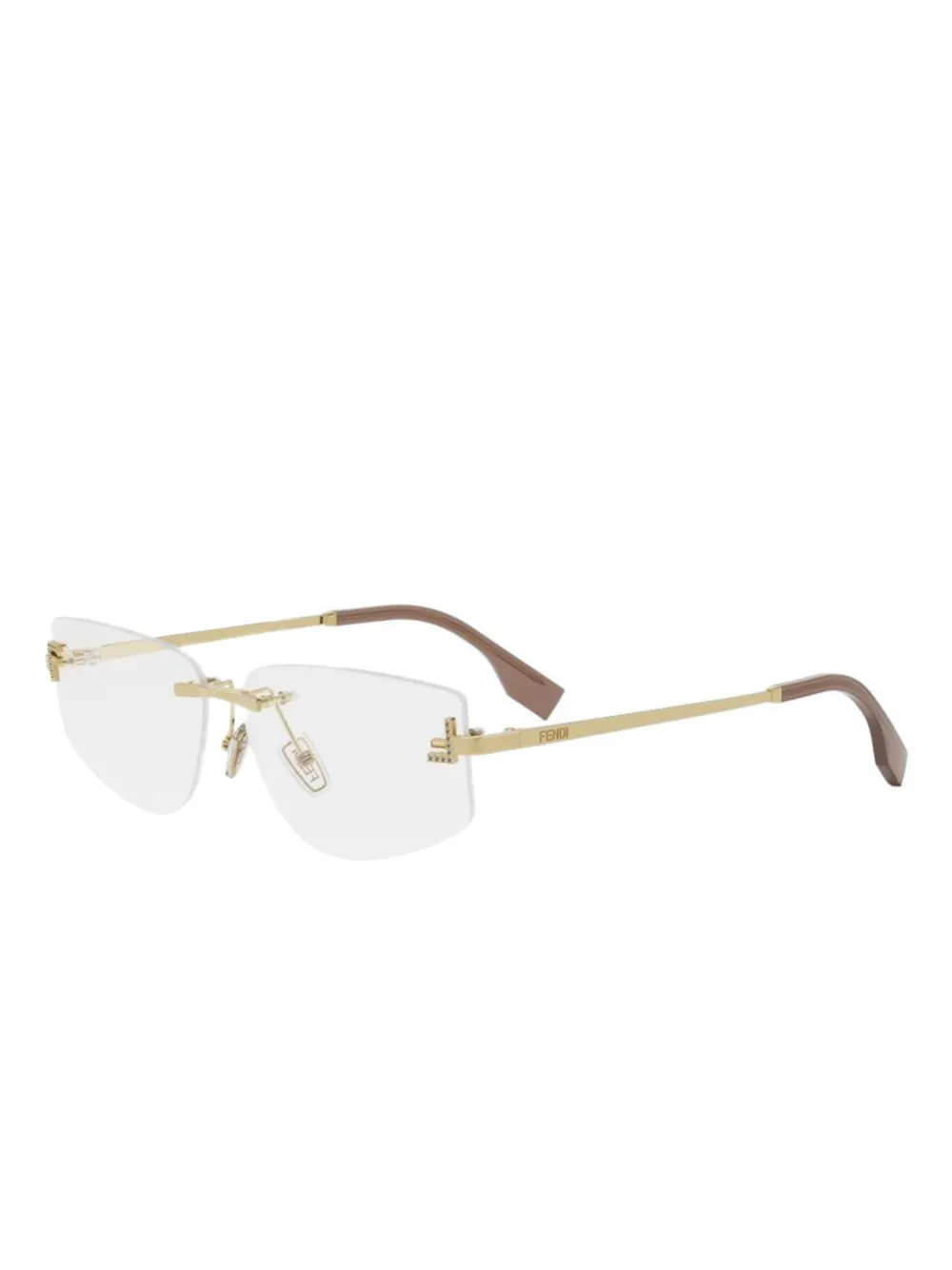 FENDI rimless glasses - Geel