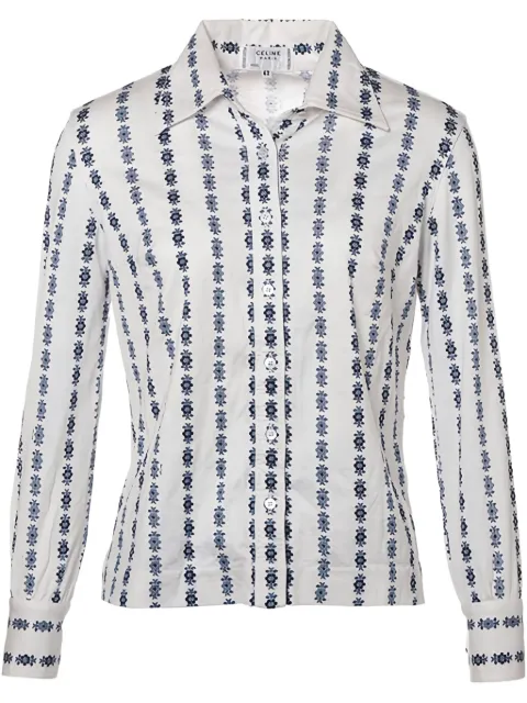 Céline Pre-Owned 1980-1990s floral-print shirt