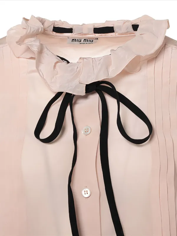 Miu Miu Pre-Owned 2019 シルク ブラウス | ピンク | FARFETCH JP