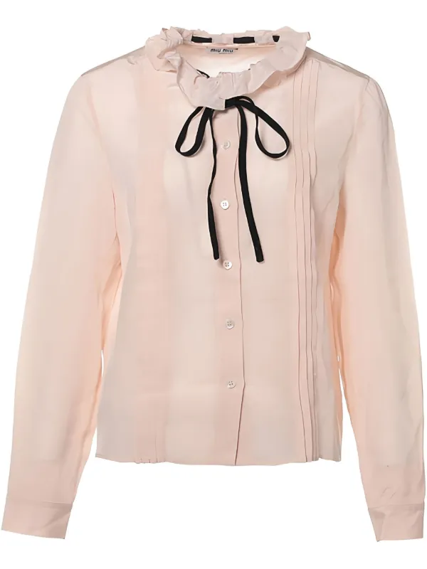 MIU MIU - ミュウミュウ　ブラウス　ピンク　絹 MIU MIU - ミュウミュウ ブラウス ピンク 絹の通販 by Hayana