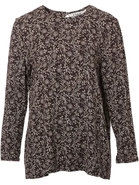 Chloé Pre-Owned top con estampado floral 1980-1990