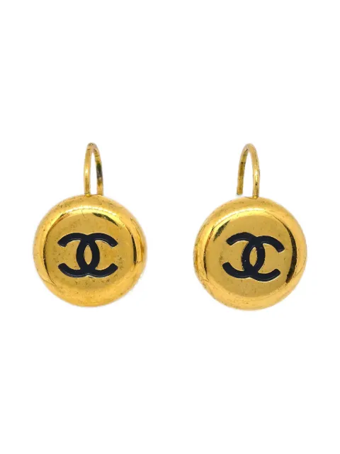 CHANEL Pre-Owned 1997 CC button clip-on earrings