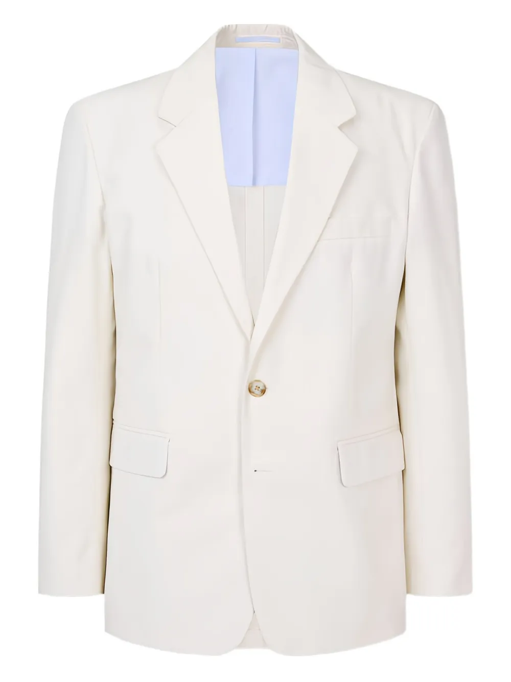 Essential cotton single-breasted blazer