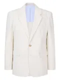 Man On The Boon. Essential cotton single-breasted blazer - Neutrals