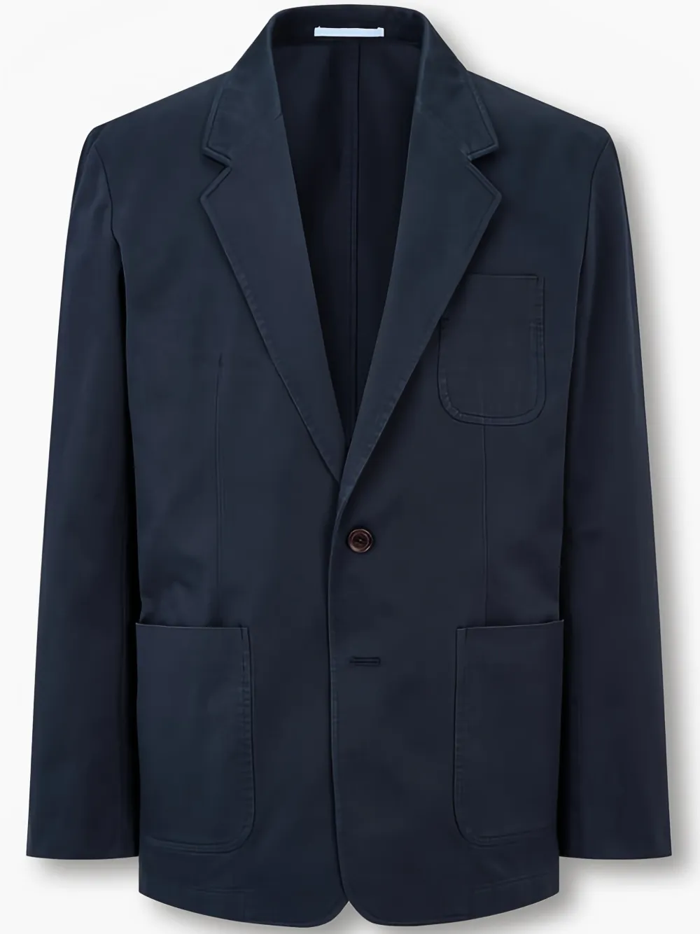 Man On The Boon. Cotton Single-breasted Blazer In Blue