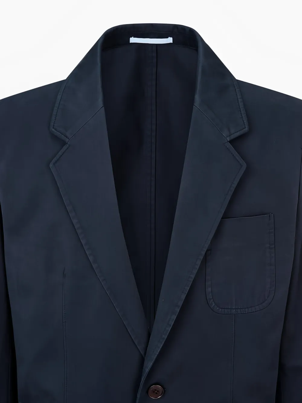 Man On The Boon. Katoenen blazer met enkele rij knopen Blauw