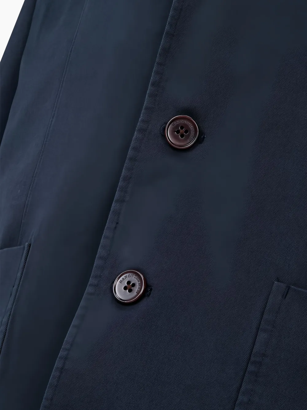 Man On The Boon. Katoenen blazer met enkele rij knopen Blauw