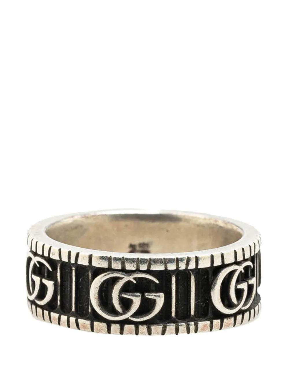 Gucci Pre-Owned 1990-2024 GG Marmont sterling zilveren ring