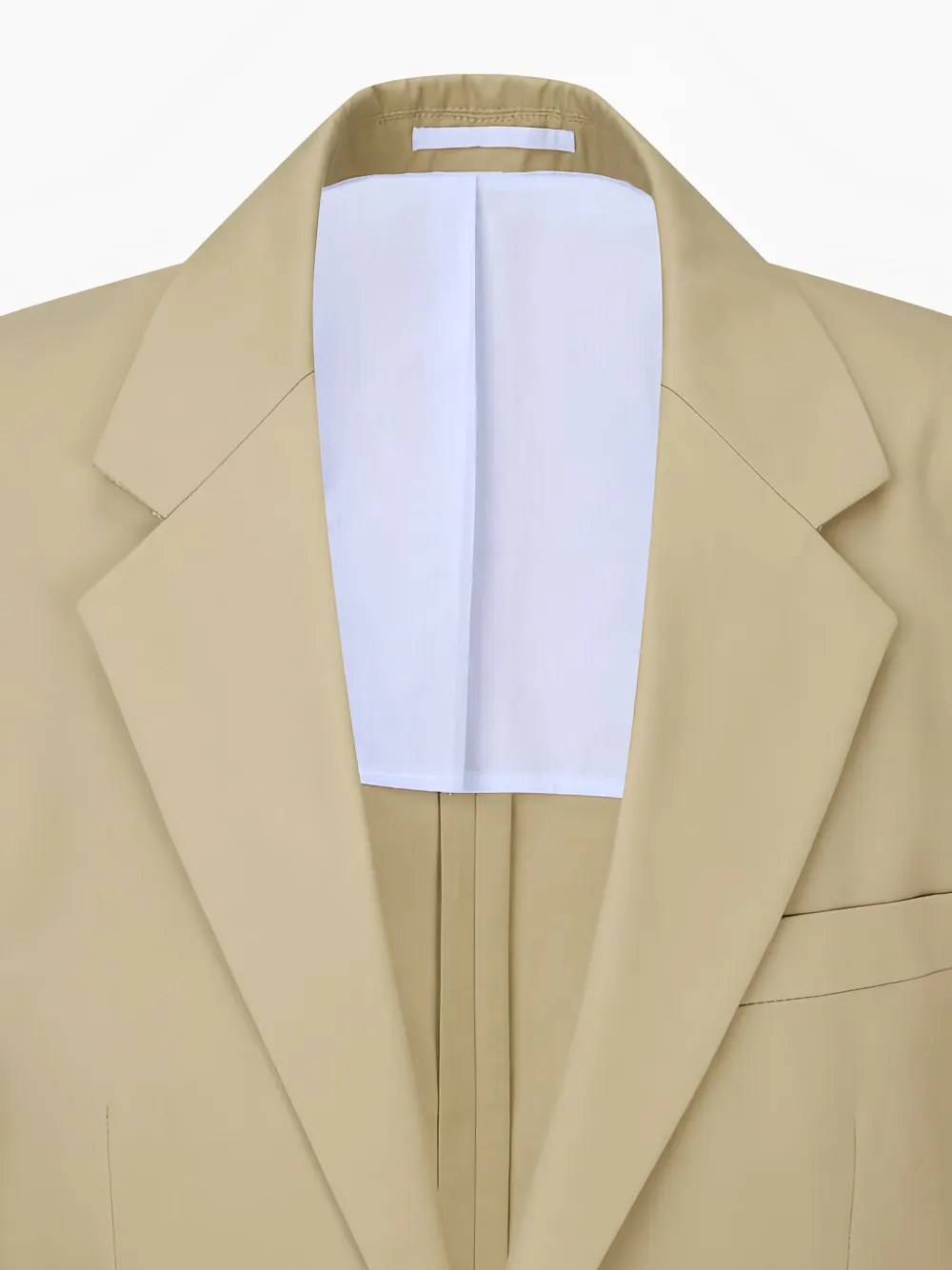Man On The Boon. Essential katoenen blazer met enkele rij knopen Beige