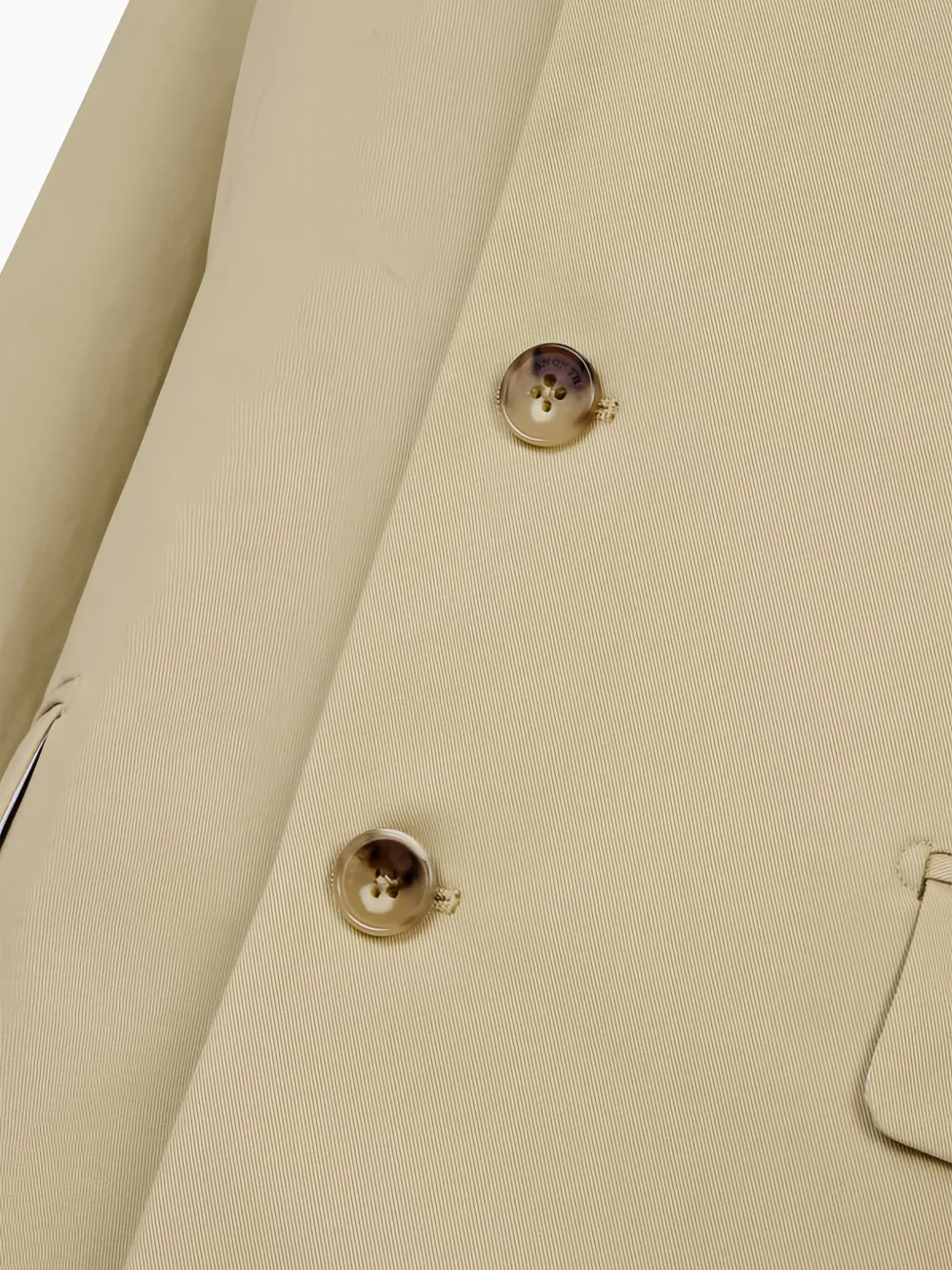 Man On The Boon. Essential katoenen blazer met enkele rij knopen Beige