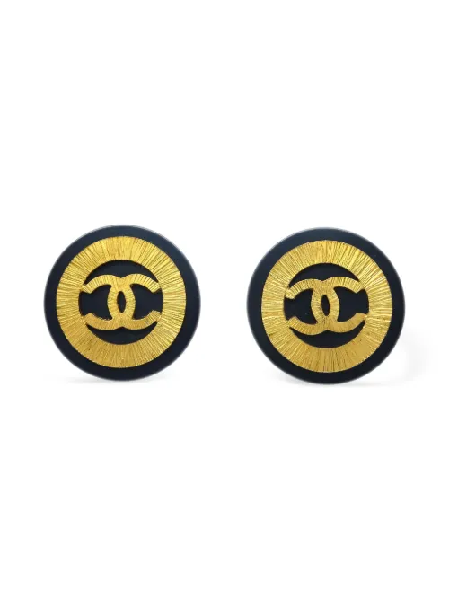 Boucles d'oreilles à logo CC (1993) - CHANEL Pre-Owned - Modalova