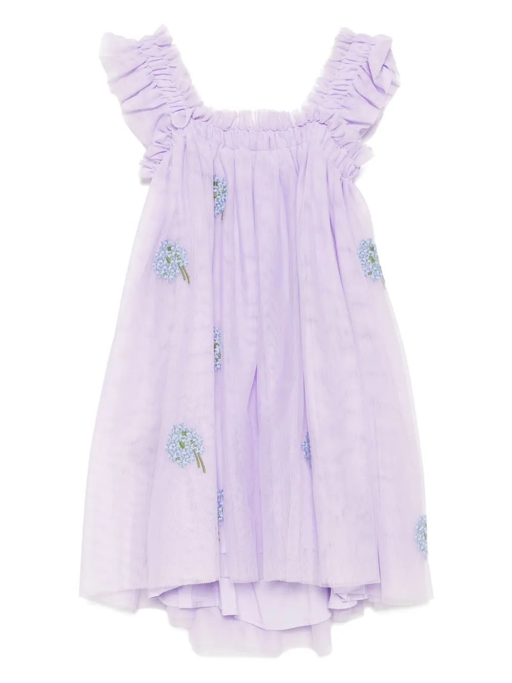 Stella McCartney Kids Mouwloze jurk Paars