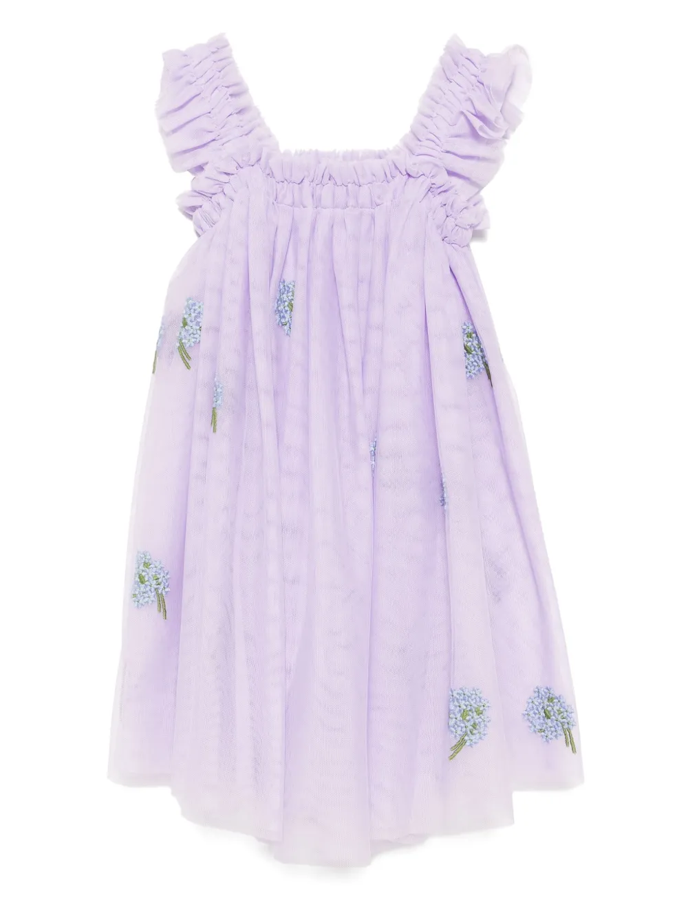 Stella McCartney Kids Mouwloze jurk Paars