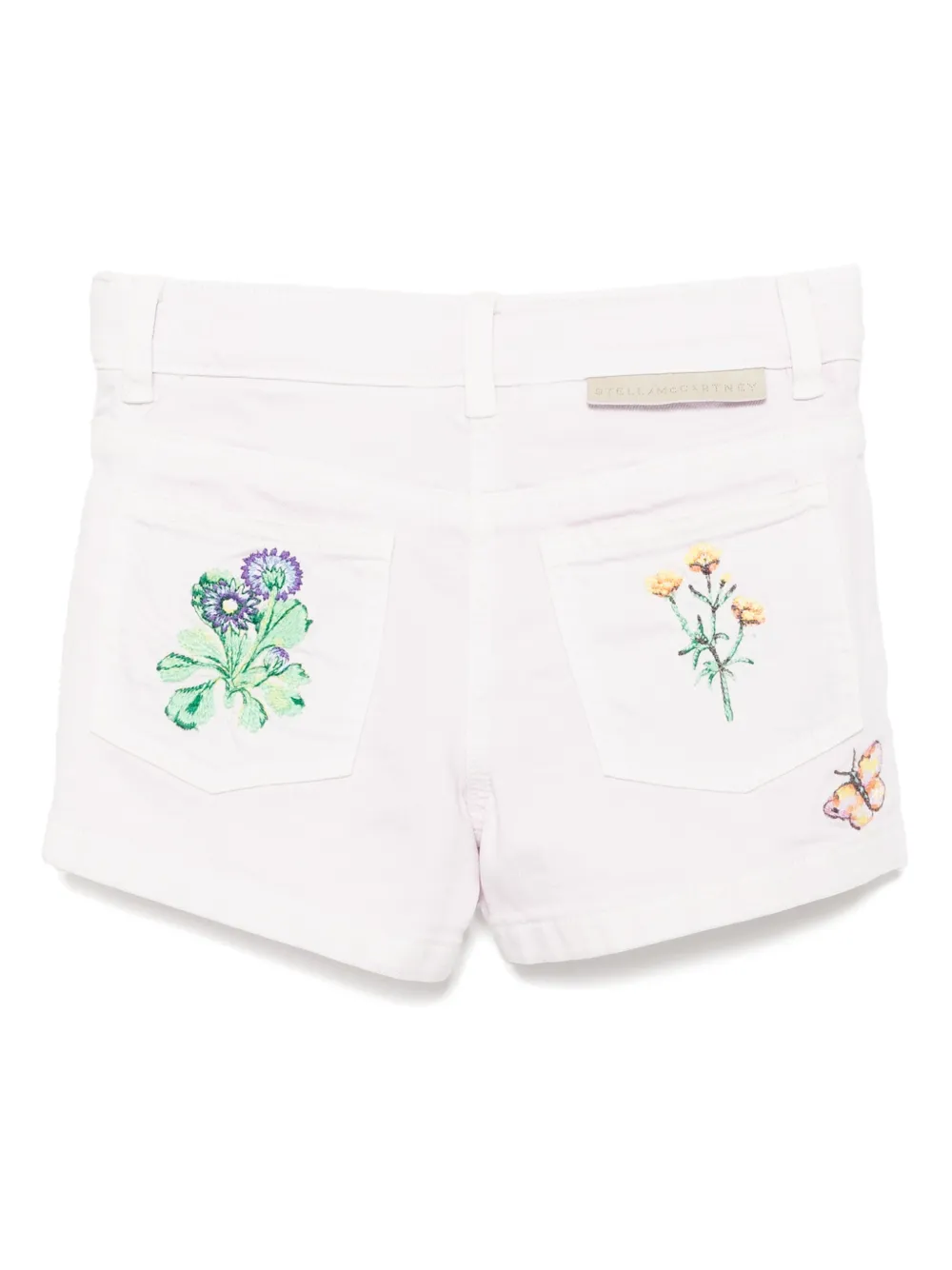 Stella McCartney Kids Shorts met geborduurde bloemen Paars
