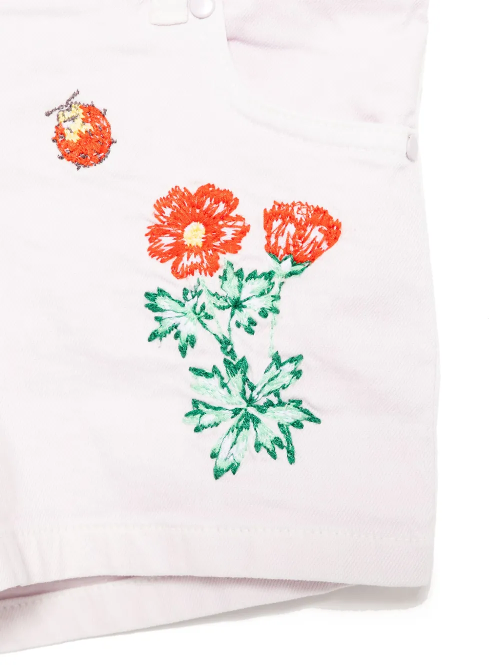 Stella McCartney Kids Shorts met geborduurde bloemen Paars