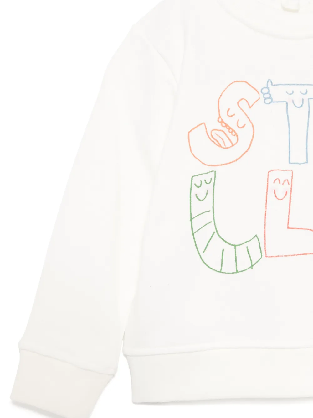 Stella McCartney Kids Sweater met grafische print Beige
