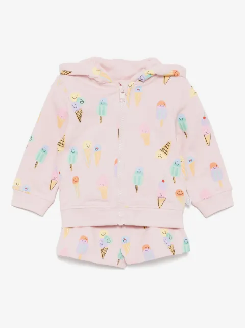 Stella McCartney Kids ensemble-short à imprimé crème glacée