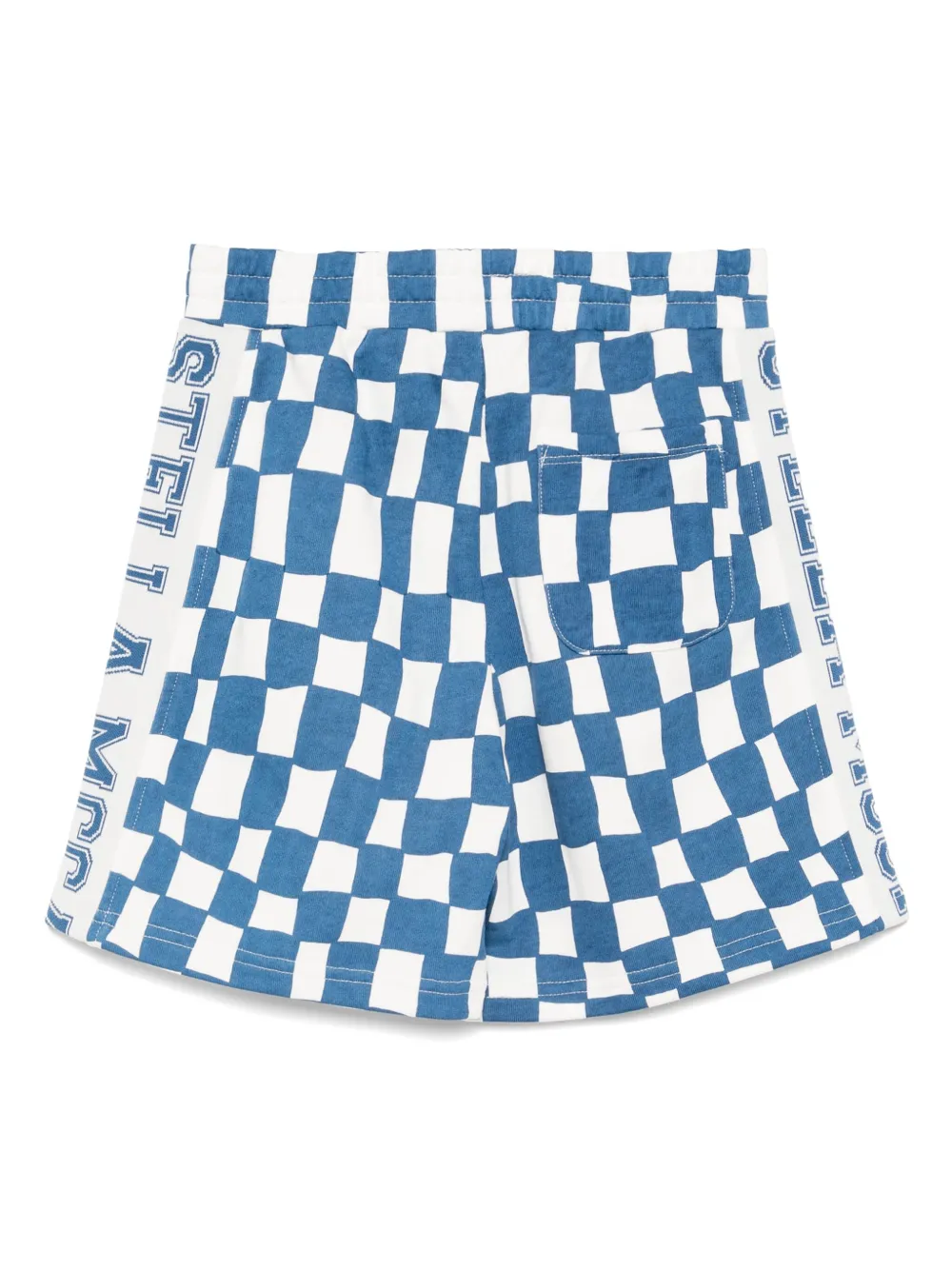 Stella McCartney Kids Geruite shorts Blauw
