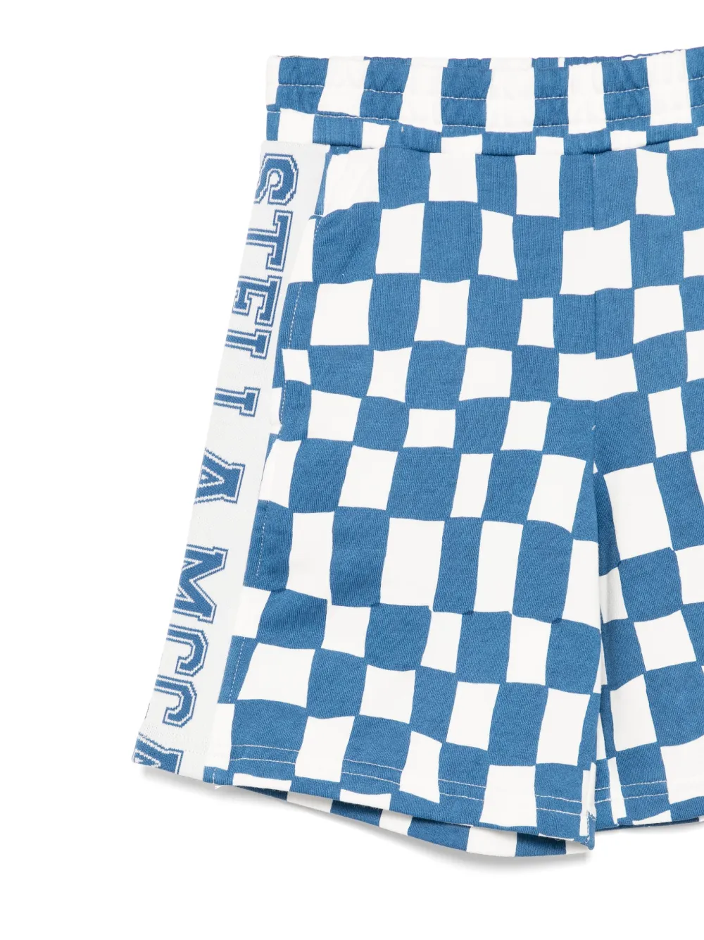 Stella McCartney Kids Geruite shorts Blauw