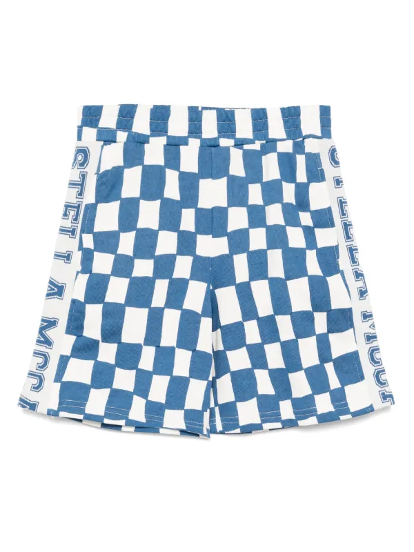 Stella Mccartney キッズパンツ　ショート　麻混　イエロー　8 Stella McCartney Kids チェック ショートパンツ