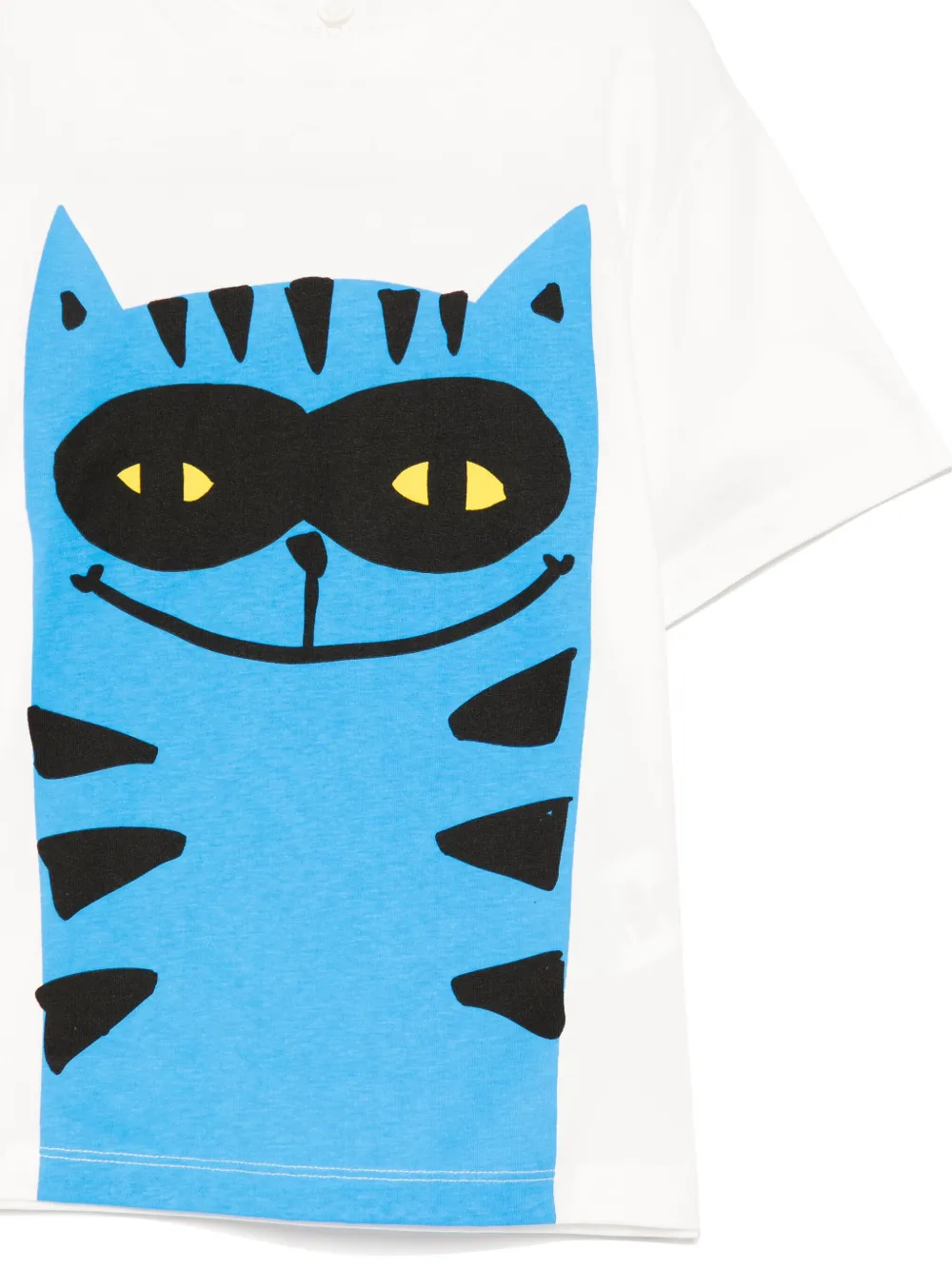 Stella McCartney Kids T-shirt met kattenprint Beige