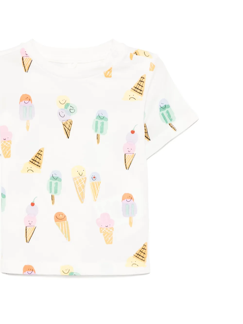 Stella McCartney Kids T-shirt met ijsjesprint Wit