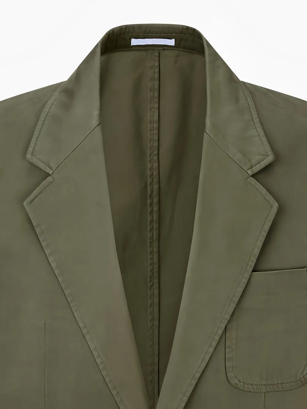 Man On The Boon. Katoenen blazer met enkele rij knopen Groen