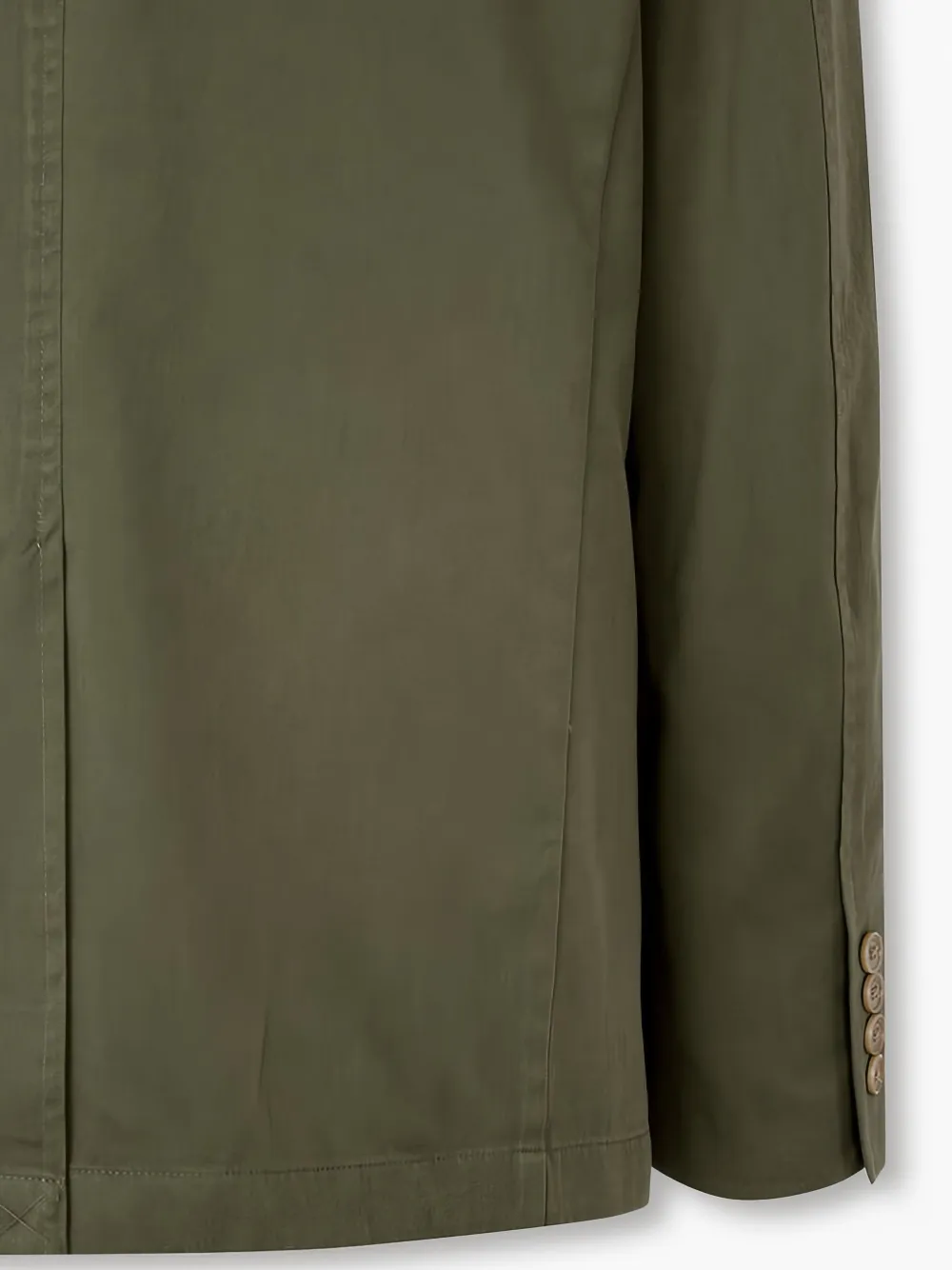 Man On The Boon. Katoenen blazer met enkele rij knopen Groen