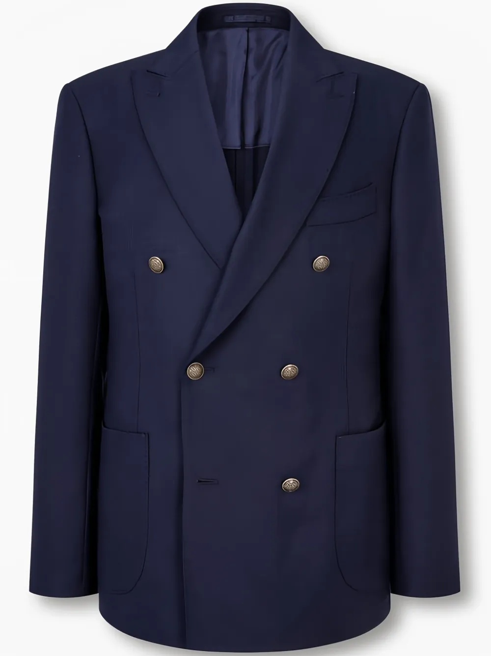 Man On The Boon. Wool Double-breasted Blazer In Blue