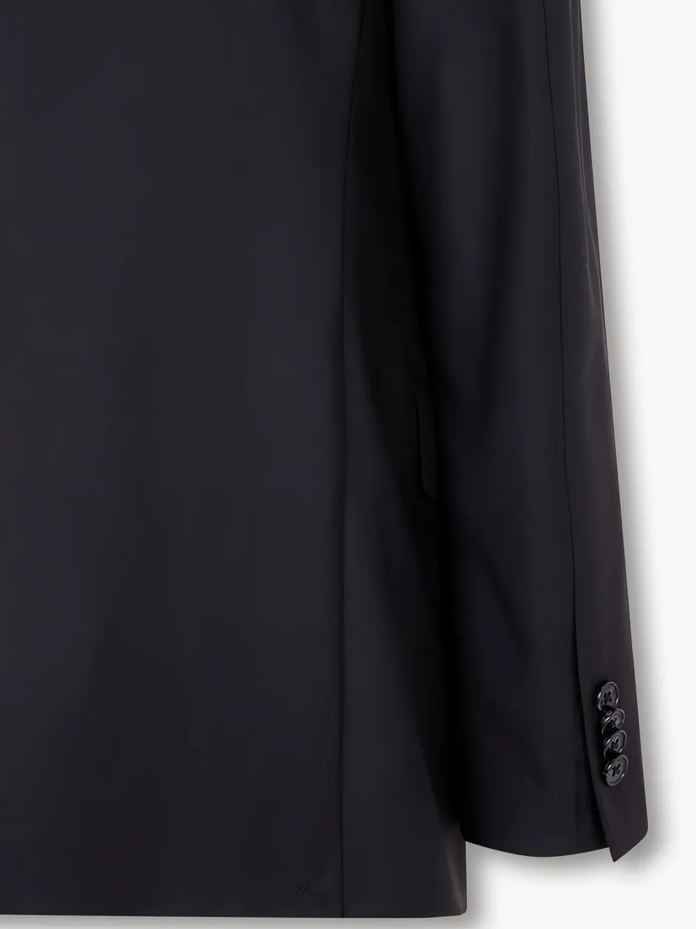 Man On The Boon. Wollen blazer met enkele rij knopen Zwart