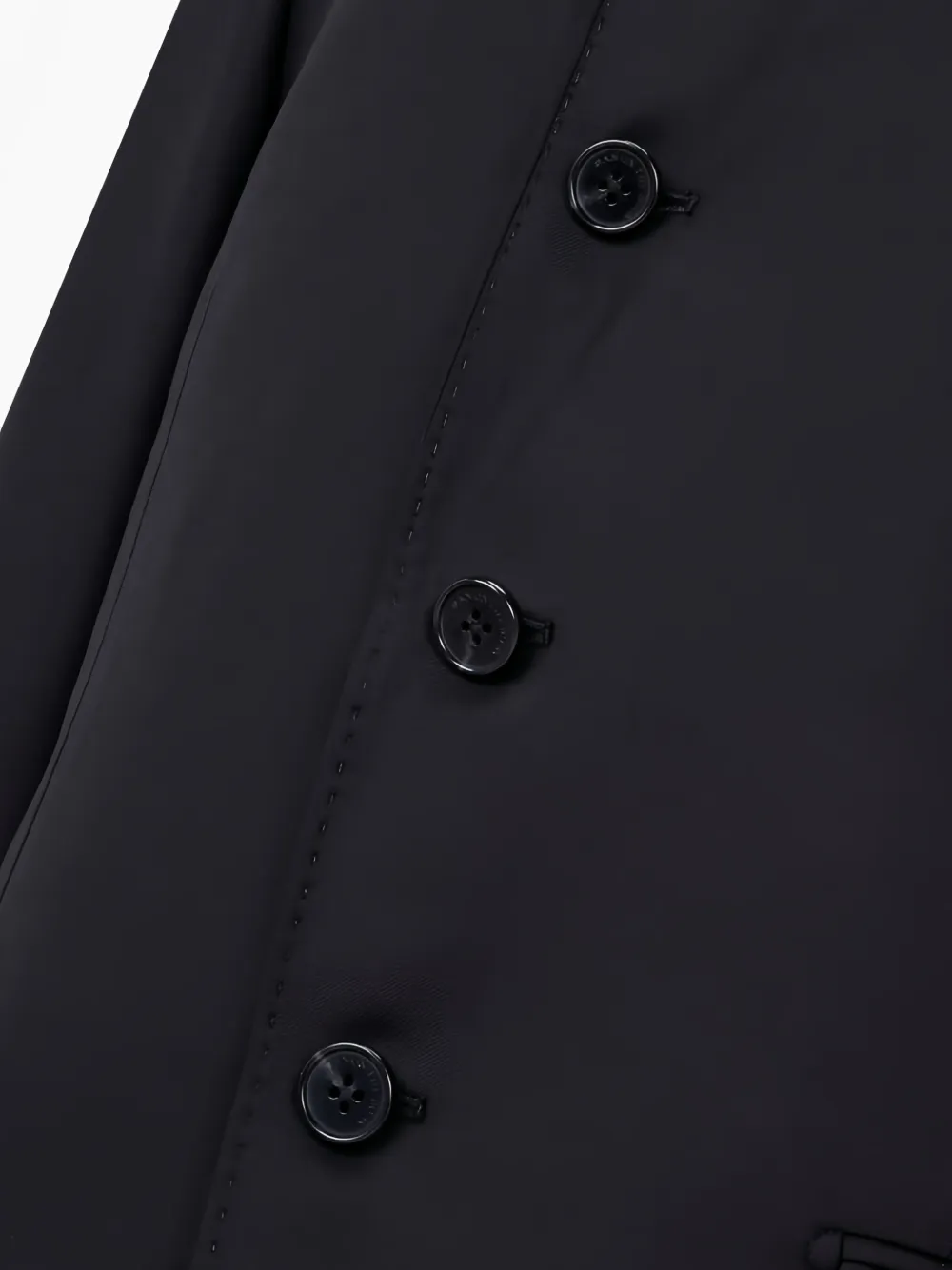 Man On The Boon. Wollen blazer met enkele rij knopen Zwart