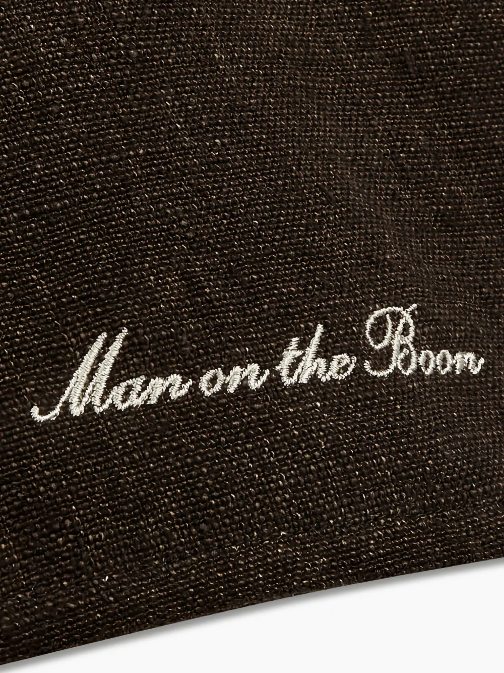 Man On The Boon. Linnen shirtjack Bruin
