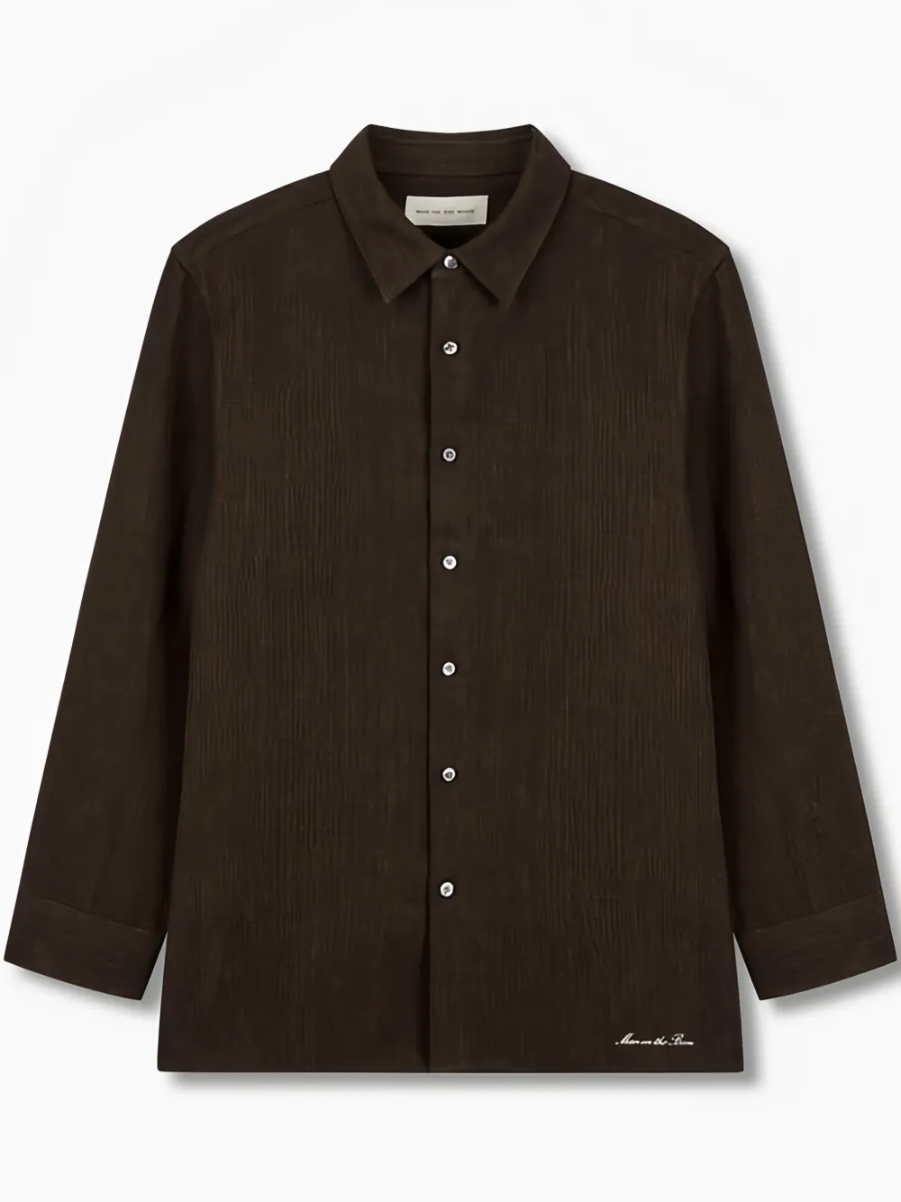 Man On The Boon. Linen Overshirt In Brown