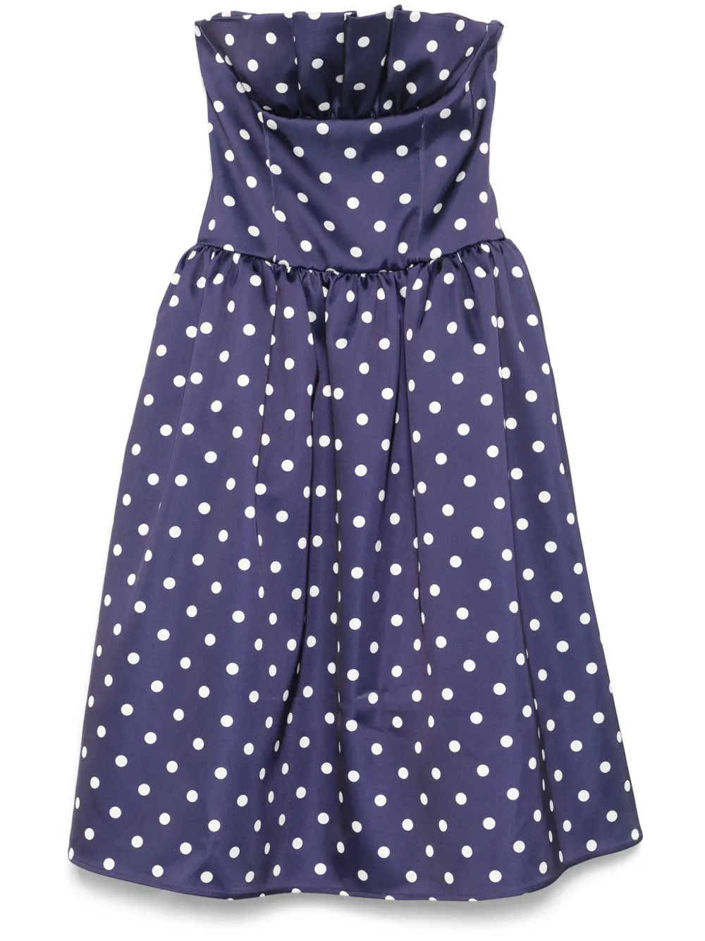 Self-Portrait polka-dot midi dress | Blue | Image 1
