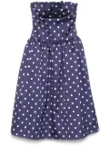 Self-Portrait polka-dot midi dress - Blue