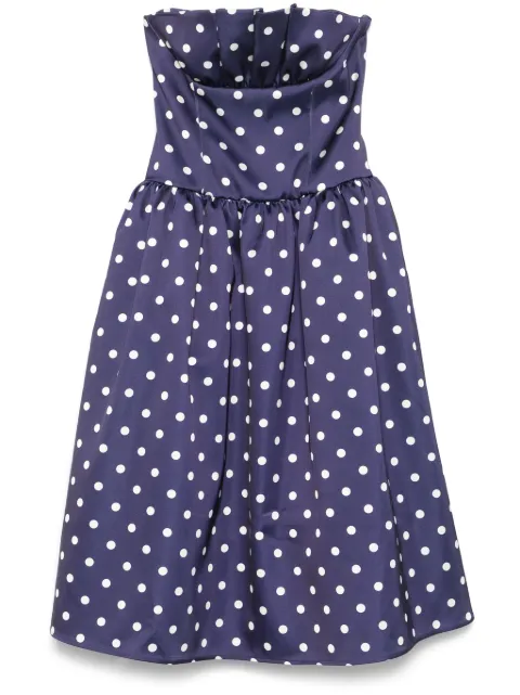 Self-Portrait polka-dot midi dress