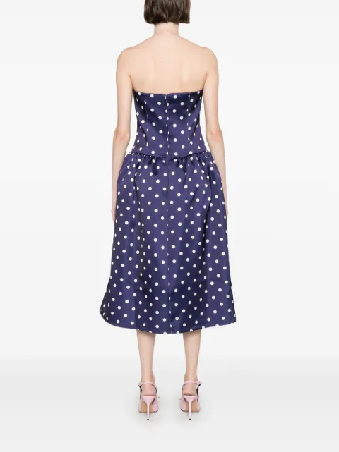 Self-Portrait polka-dot midi dress SS25092M - 3