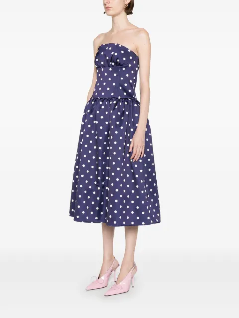 Self-Portrait polka-dot midi dress SS25092M - 2