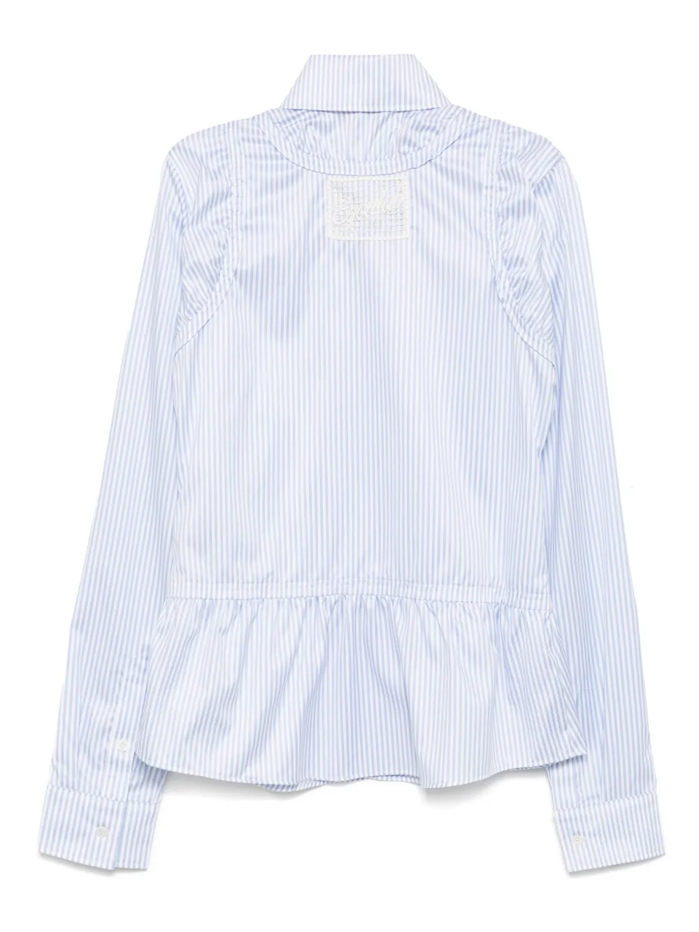 EGONlab. striped cotton shirt - Blauw