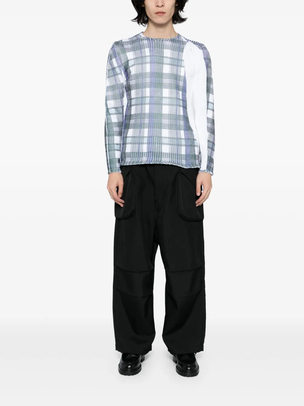 Comme Des Garçons Shirt Gebreide trui met print - Blauw